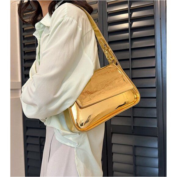 Women's Silver Evening Hobo Tote Handbag Satchel Clutch Crossbody Bags - Picture 4 of 8